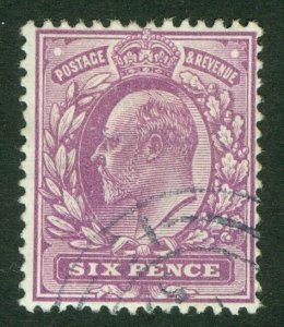 SG 295 6d Royal purple Spec M33(1). Very fine used part CDS, leaves Kings...