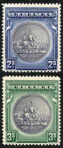Bahamas SG131/32 1931-46 KGVI Set of 2 Wmk Mult Script CA P12 M/M
