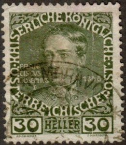 Austria 119a - Used - 30h Franz Josef (Youth) (1908) (cv $0.65) (2)