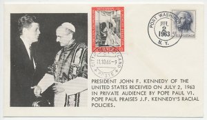 Cover / Postmark USA 1963 - Vatican 1966 John F. Kennedy - Pope Paul VI - 25 cov