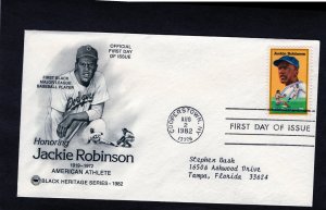 2016 Jackie Robinson, FDC PCS addressed