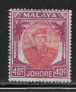 Malaya Johore 146 40c Sultan single Used