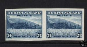 Newfoundland #210a XF/NH Imperforate Pair 