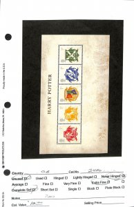 Great Britain, Postage Stamp, #2486 MNH, 2007 Harry Potter Caot Arms (BA)