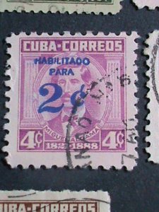 ​CUBA-1954-SC#519//528 10 OVER 70 YEARS OLD CUBA FAMOUS PERSONS USED STAMPS-