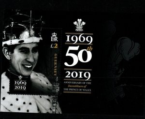 GUERNSEY SGMS1794 2019 50TH ANNIV OF INVESTITURE OF PRINCE CHARLES MNH