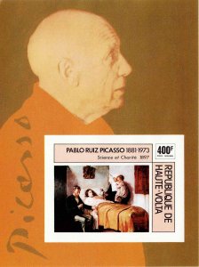 Upper Volta 1975 Sc C222 Pablo Picasso Souvenir Sheet MNH Imperforate M/S