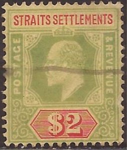 Straits Settlements - 1909 $2 King Edward VII - Used Stamp - Scott #126