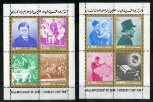 AJMAN UNLISTED MNH 2 SS BIN $6.00 KENNEDY