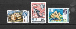 FISH - FIJI #286-8 ROYAL VISIT MNH