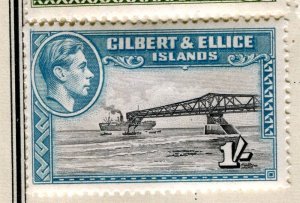 GILBERT ELLICE; 1938 early GVI Pictorial fine Mint hinged 1s. value