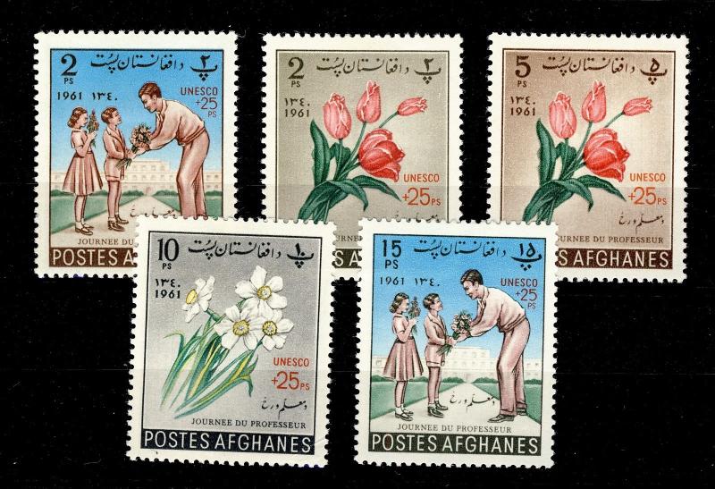 AFGHANISTAN - 1961 Mi.599/603 UNESCO (O/P on Teacher's Day Set) - Neuf/Mint *