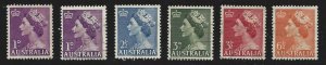 Australia #256 thru 258b 6V Used VF....and......NICE!!