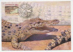 Maximum card Australia 1994 Crocodile - Pelican