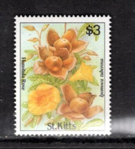 ST KITTS 222 MNH VF Honolulu rose Highest value in set of 4 by far $4