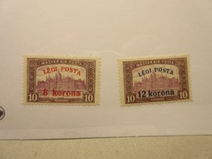 HUNGARY Scott C4, C5, MINT HINGED Cat $2.40