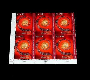 U.N. GENEVA #351, 2000, INTL.YEAR OF THANKSGIVING, INSC. BLK/6, NICE!! LQQK!!