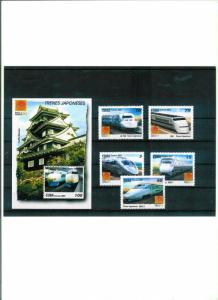 CUBA - TRAINS - S.S. & SET - MNH