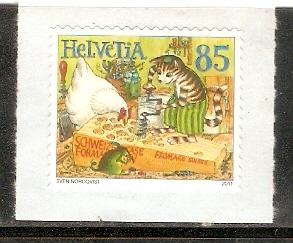 Switzerland 2011 Animals Hen Cat Mouse Rat MNH # 1826  