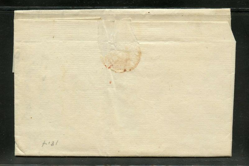 UNITED STATES JULY 29, 1817  STAMPLESS COVER BALTIMORE  TO PHILADELPHIA AS SHOWN