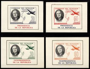 Ecuador Sanabria 277/282 FDR 4 Imperforated Mint NH