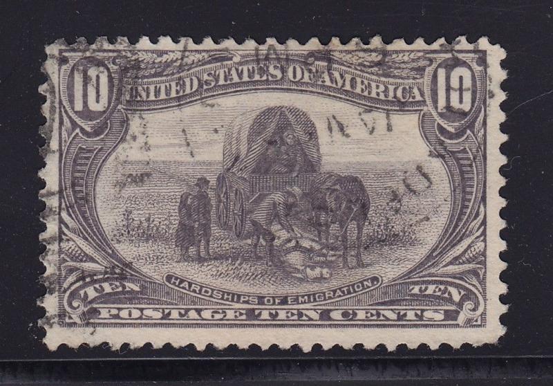 290 F-VF used neat cancel with nice color cv $ 35 ! see pic !