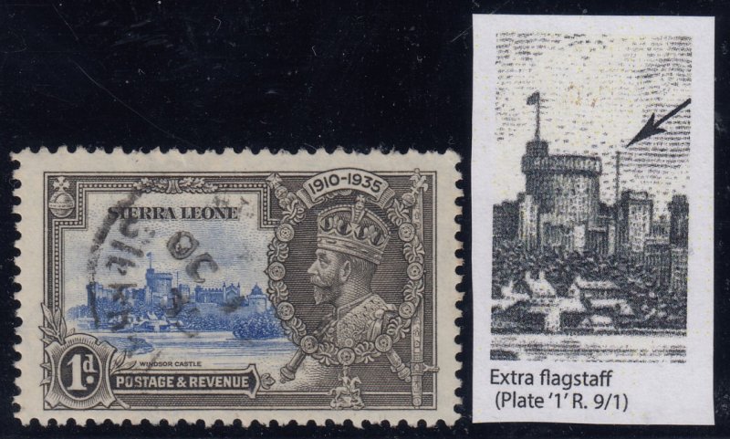 Sierra Leone, SG 181a, used Extra Flagstaff variety