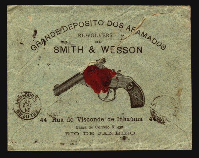 Brazil SC# 105 on Smith & Wesson Cacheted Cover - Z19413