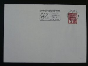 orchid show postmark on cover Switzerland 1979