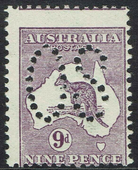 AUSTRALIA 1913 KANGAROO LARGE OS 9D 