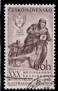 Czechoslovakia Scott 720 used motocycle stamp