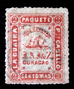 VENEZUELA/ST. THOMAS CURACAO - SHIP PACKET STAMP - USED