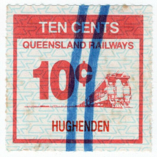 (I.B) Australia - Queensland Railways : Parcel Stamp 10c (Hughenden)