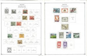 Malaya & States 1901-1962 MNH, LH & U hinged & in Mounts on Scott Int.Pages