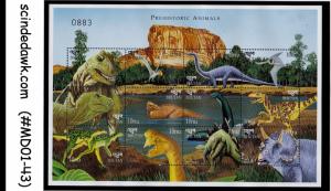 BHUTAN - 1999 PREHISTORIC ANIMALS / DINOSAURS - Miniature sheet MNH