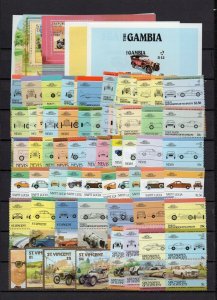 CLASSIC CARS COLLECTION SET OF 136 STAMPS & 6 S/S MNH