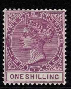 ST.CHRISTOPHER SG21 1890 1/= BRIGHT MAUVE MTD MINT