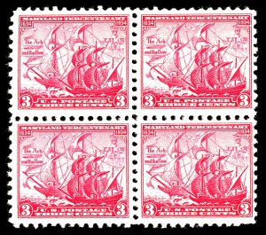 U.S. #736 MINT BLOCK OG NH