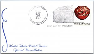 US SPECIAL EVENT COVE FIRST DAY OF OPENING THE STAMP POST AT DES PLAINES 1977-B