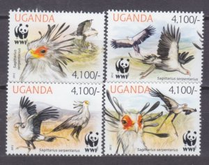 2012 Uganda 3000-3003 WWF / Birds 16,00 €