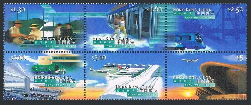 Hong Kong 816-821b,821a, MNH. Michel 843-848, Bl.59. New Kai Tak Airport, 1998.