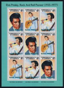 Dominica 1544 Sheet MNH Elvis Presley, Music, Guitar