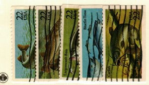 US #2205-9 used Fish set