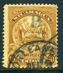 Nicaragua 1905 Bluefields 10¢ ABNC Scott 1L26 New Orleans Cancel T697