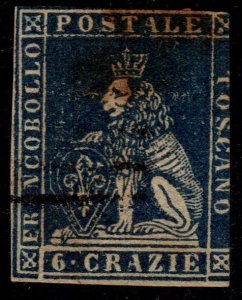 Italy - Tuscany Scott #7 Faulty Used (Heraldic Lion)