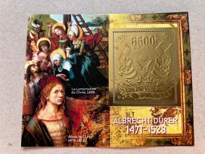 Art, Albert Durer 5 blocks Foil Gold perforated NEW 2023