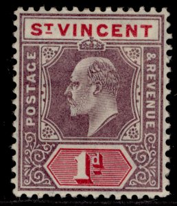 ST. VINCENT EDVII SG86, 1d dull purple & carmine M MINT. Cat £28 WMK MULT SCRIPT