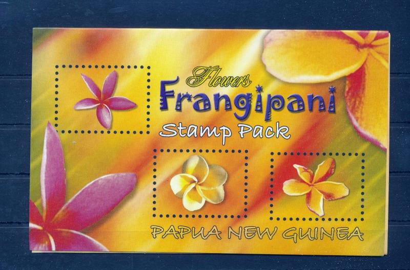 Papua New Guinea 2006 Flowers Frangipani Set MNH In Pack Pap 17