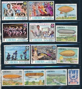 D397108 Liberia Nice selection of VFU Used stamps