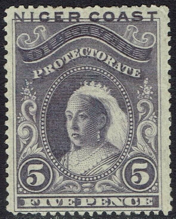 NIGER COAST 1894 QV 5D PERF 14½ - 15